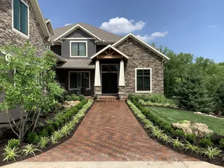 Front yard landscaping transformation after